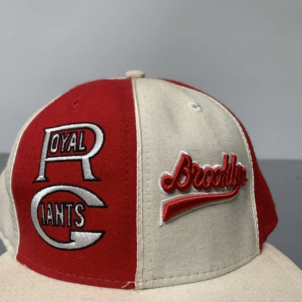 VTG  Brooklyn Royal Giants Hat Negro League Split Panel Snapback 8 1/8 Rare MINT